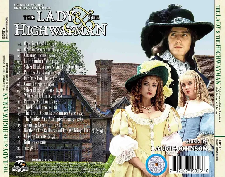 THE LADY AND THE HIGHWAYMAN soundtrack trasera