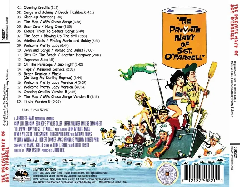 THE PRIVATE NAVY OF SGT. O'FARRELL soundtrack trasera