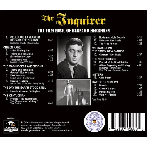 THE INQUIRER – THE FILM MUSIC OF BERNARD HERRMANN back