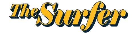 THE SURFER logo title