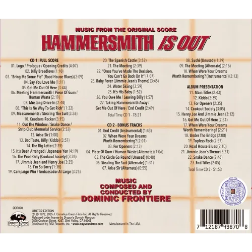 HAMMERSMITH IS OUT soundtrack back