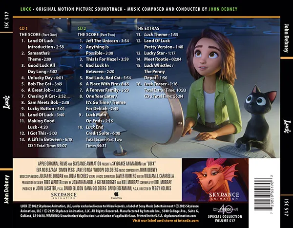 Luck Soundtrack back
