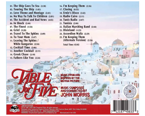 TABLE FOR FIVE soundtrack back