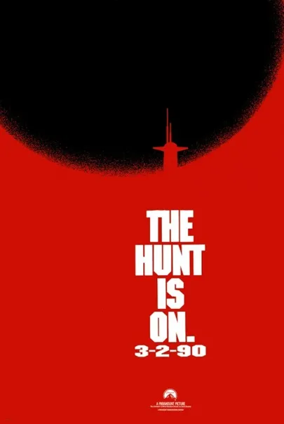 The Hunt for Red October movie poster the hunt is on