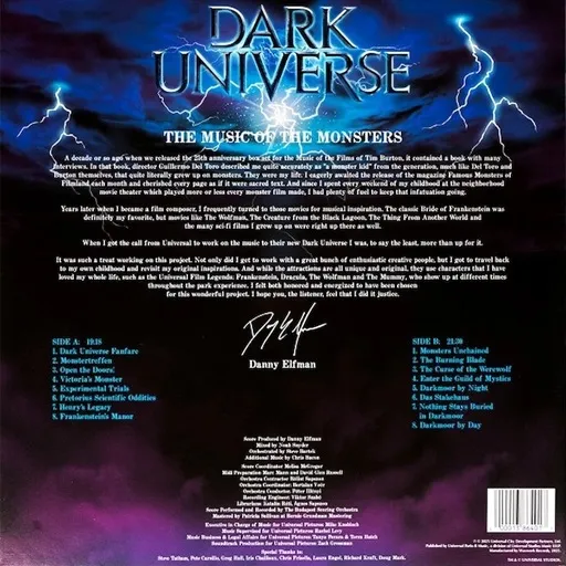 Dark Universe vinyl edition back