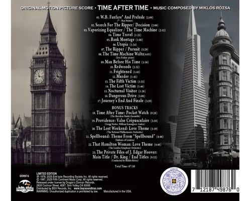 TIME AFTER TIME soundtrack back
