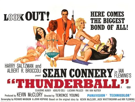 Thunderball movie poster quad