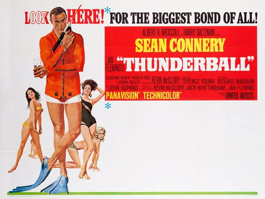 Thunderball movie poster uk