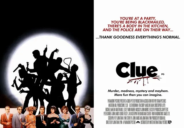 CLUE THE MOVIE movie poster quad uk