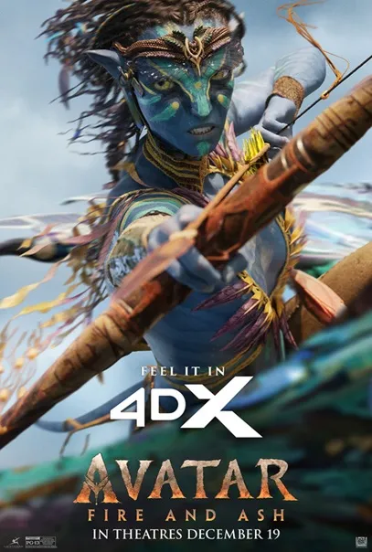 Avatar Fire and Ash movie poster 4dx
