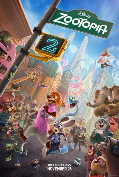 Movie poster Zootopia 2