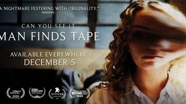 Man Finds Tape banner