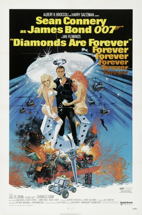 DIAMONDS ARE FOREVER movie poster