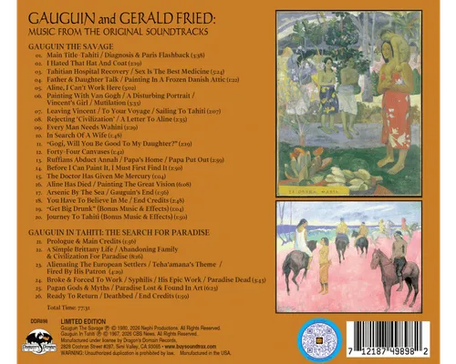 GAUGUIN AND GERALD FRIED back