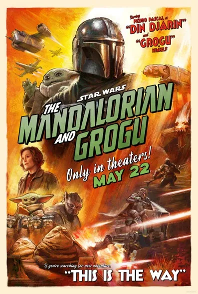 Movie poster The Mandalorian and Grogu
