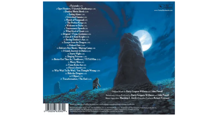 Shrek soundtrack cd back
