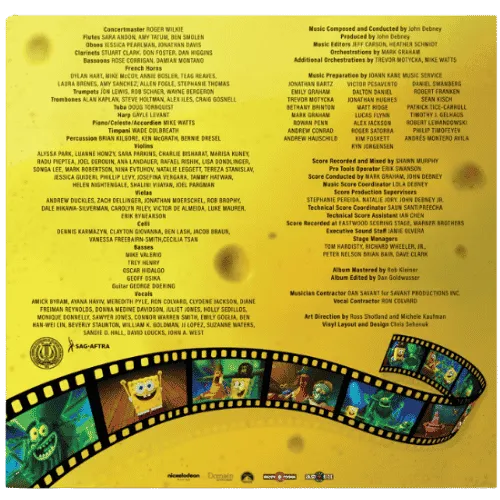 The SpongeBob Movie Search for SquarePants vinyl back soundtrack