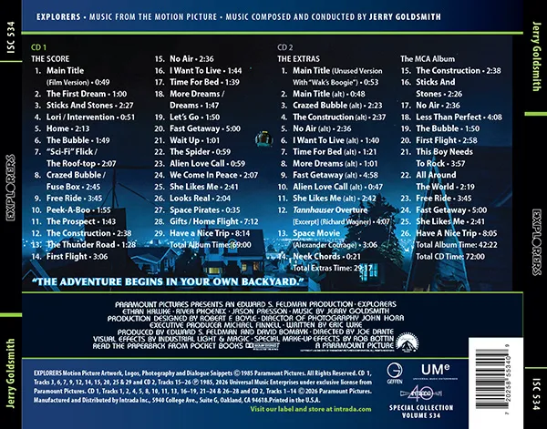 Explorers soundtrack back