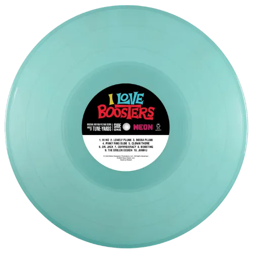 I Love Boosters soundtrack neon turquoise vinyl