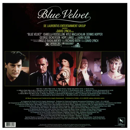 Blue Velvet (40th Anniversary Edition) soundtrack back