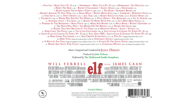 Elf cd soundtrack back