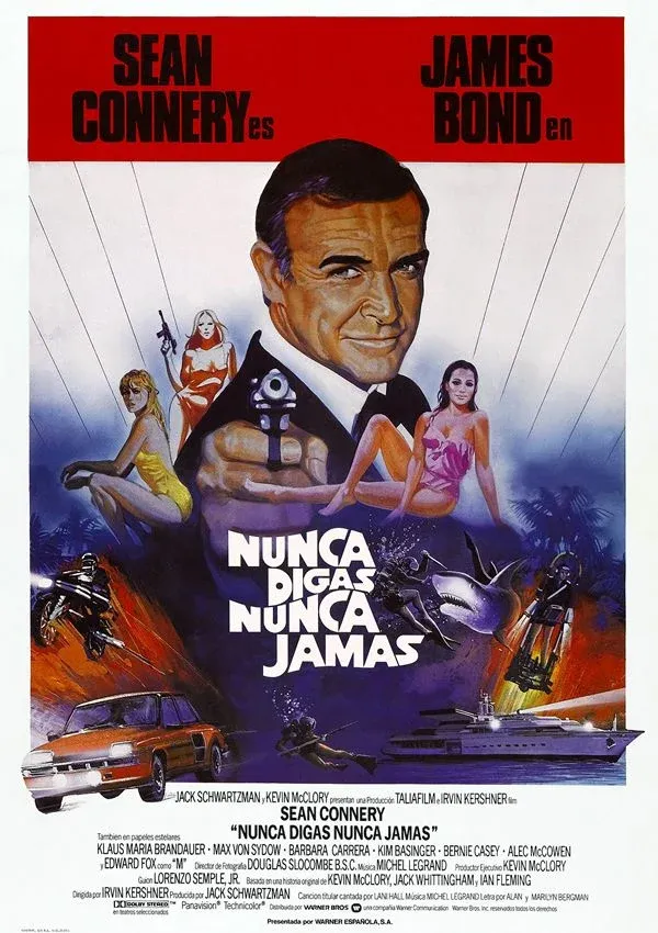 NEVER SAY NEVER AGAIN poster español