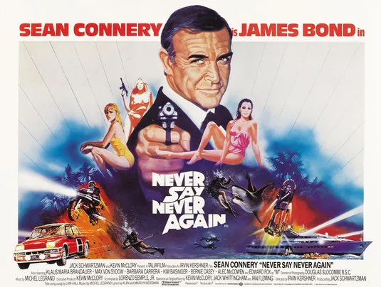 NEVER SAY NEVER AGAIN quad poster
