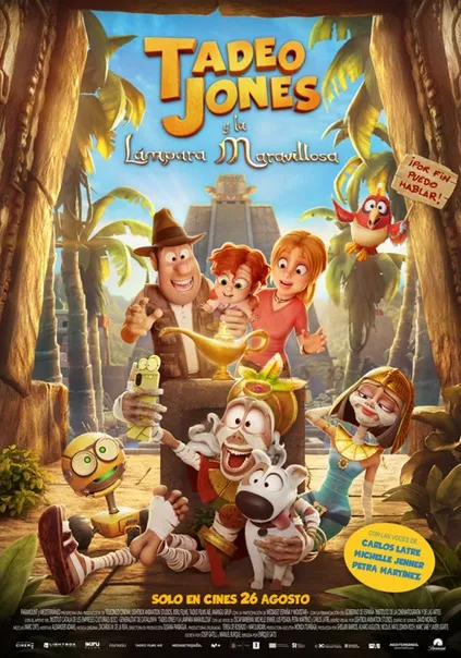 Póster oficial de la película Tadeo Jones y la lámpara maravillosa
