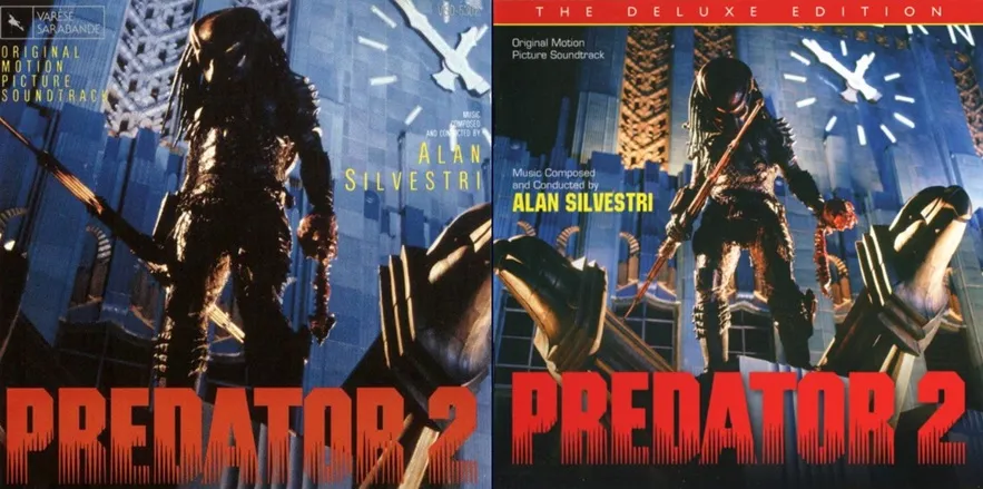 Ediciones de Predator 2 con la banda sonora de Alan Silvestri publicada por Varèse Sarabande